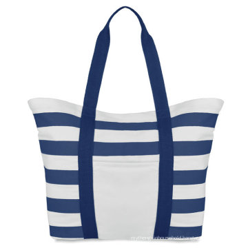 Beach Bag in Canvas with Stripes with Customized Logo